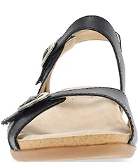 Dansko Ruthie Leather Buckle Ankle Strap Sandals
