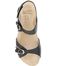 Dansko Ruthie Leather Buckle Ankle Strap Sandals