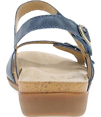Dansko Ruthie Leather Buckle Ankle Strap Sandals