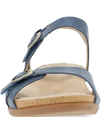 Dansko Ruthie Leather Buckle Ankle Strap Sandals