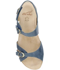 Dansko Ruthie Leather Buckle Ankle Strap Sandals