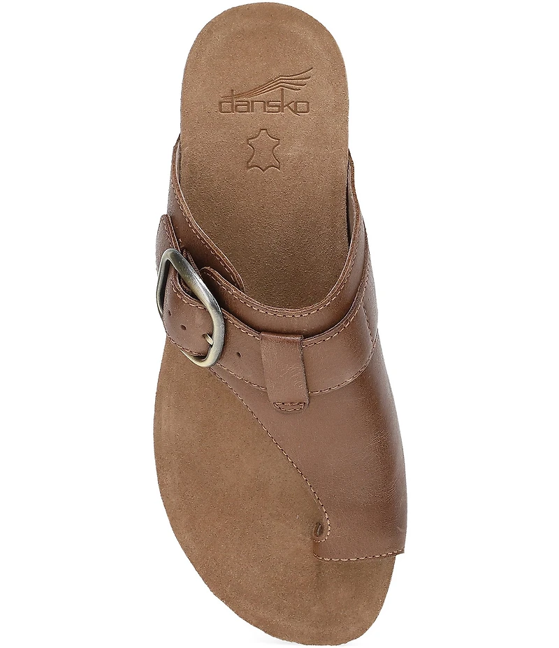 Dansko Rylee Leather Toe Loop Slide Sandals