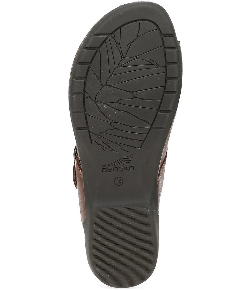 Dansko Rylee Leather Toe Loop Slide Sandals