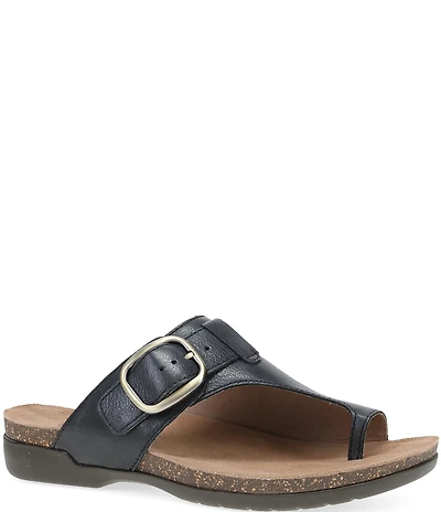 Dansko Rylee Leather Toe Loop Slide Sandals