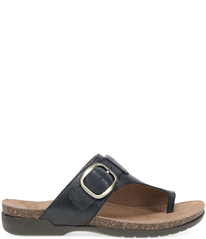 Dansko Rylee Leather Toe Loop Slide Sandals