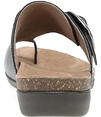 Dansko Rylee Leather Toe Loop Slide Sandals