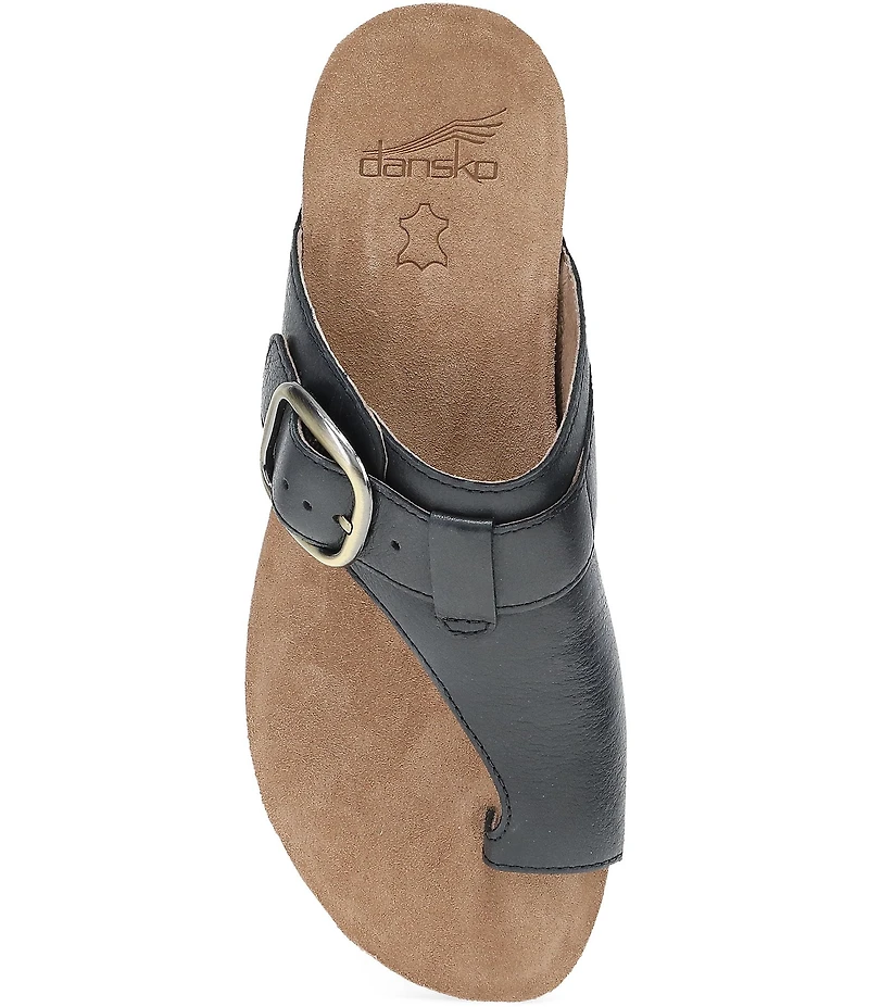 Dansko Rylee Leather Toe Loop Slide Sandals