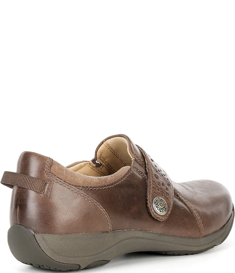 Dansko Sallie Leather Adjustable Strap Slip On Sneakers