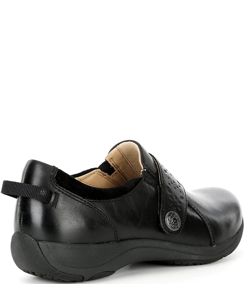 Dansko Sallie Leather Adjustable Strap Slip On Sneakers