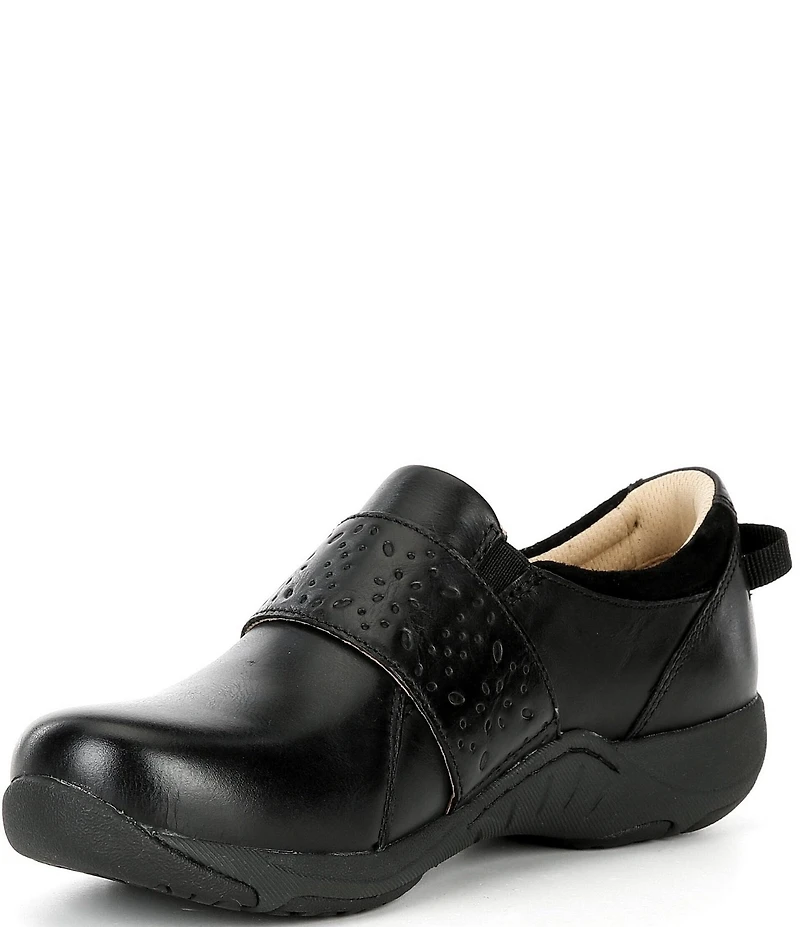 Dansko Sallie Leather Adjustable Strap Slip On Sneakers