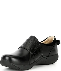 Dansko Sallie Leather Adjustable Strap Slip On Sneakers