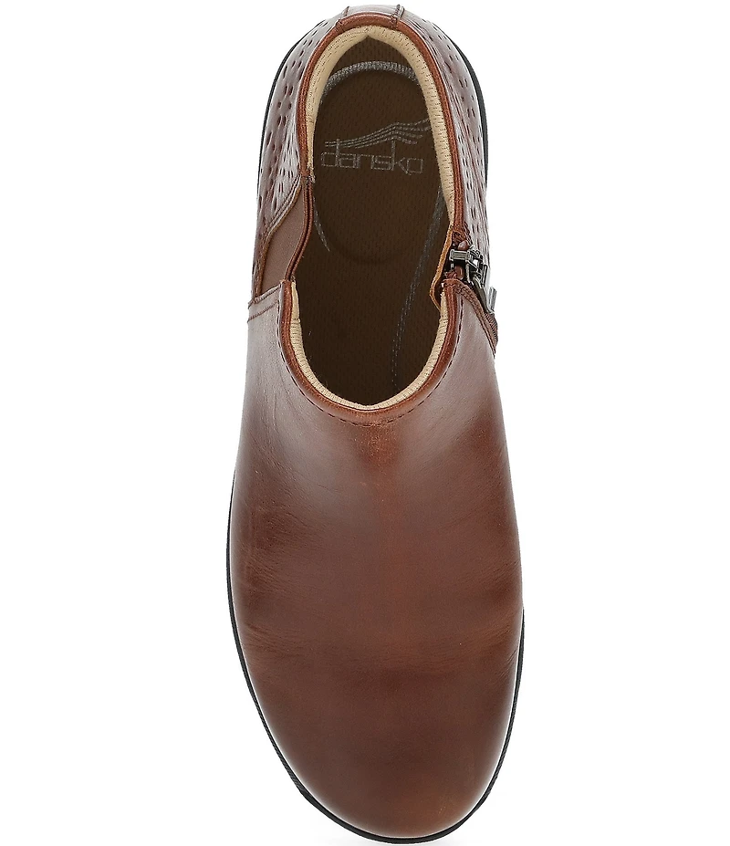 Dansko Sherry Leather Booties