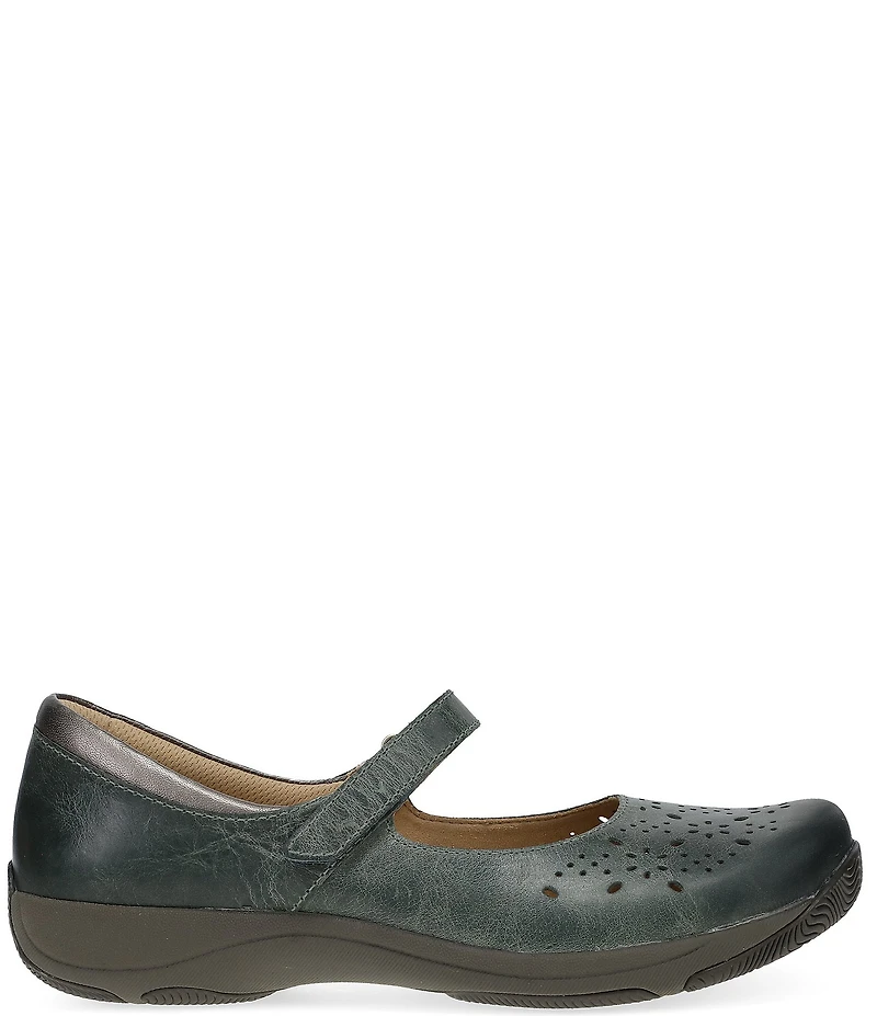 Dansko Stacy Perforated Leather Mary Jane Flats
