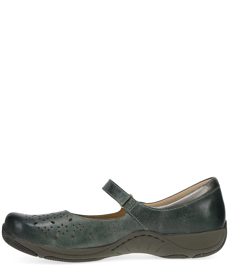 Dansko Stacy Perforated Leather Mary Jane Flats