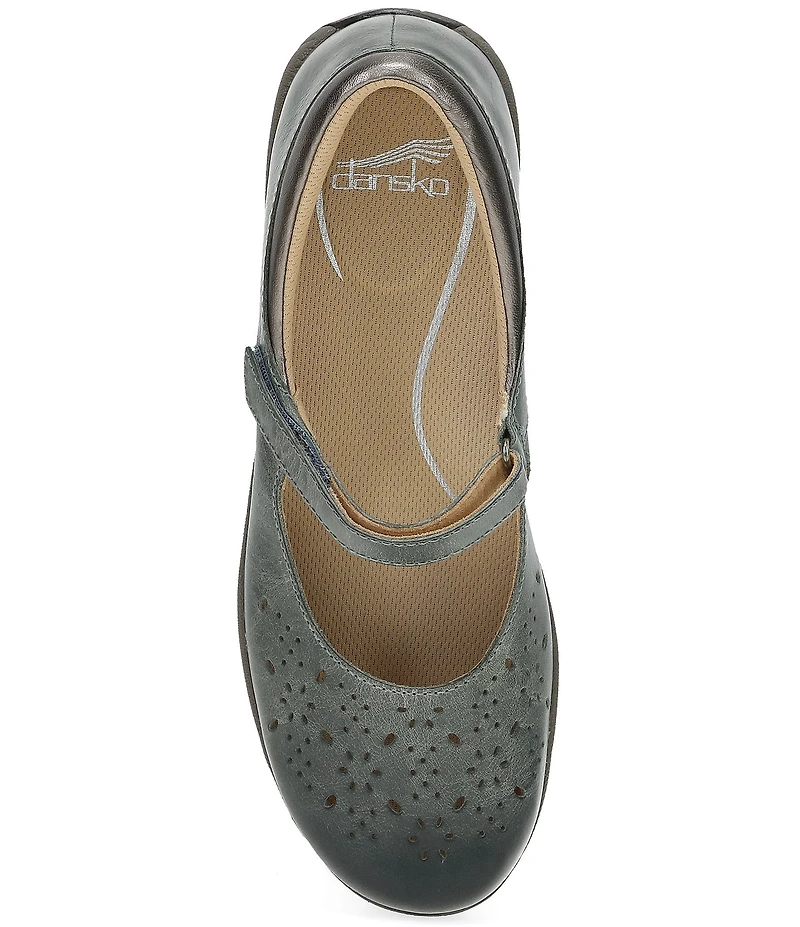 Dansko Stacy Perforated Leather Mary Jane Flats