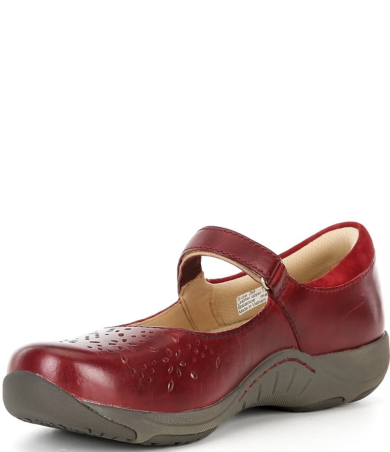 Dansko Stacy Perforated Leather Mary Jane Flats
