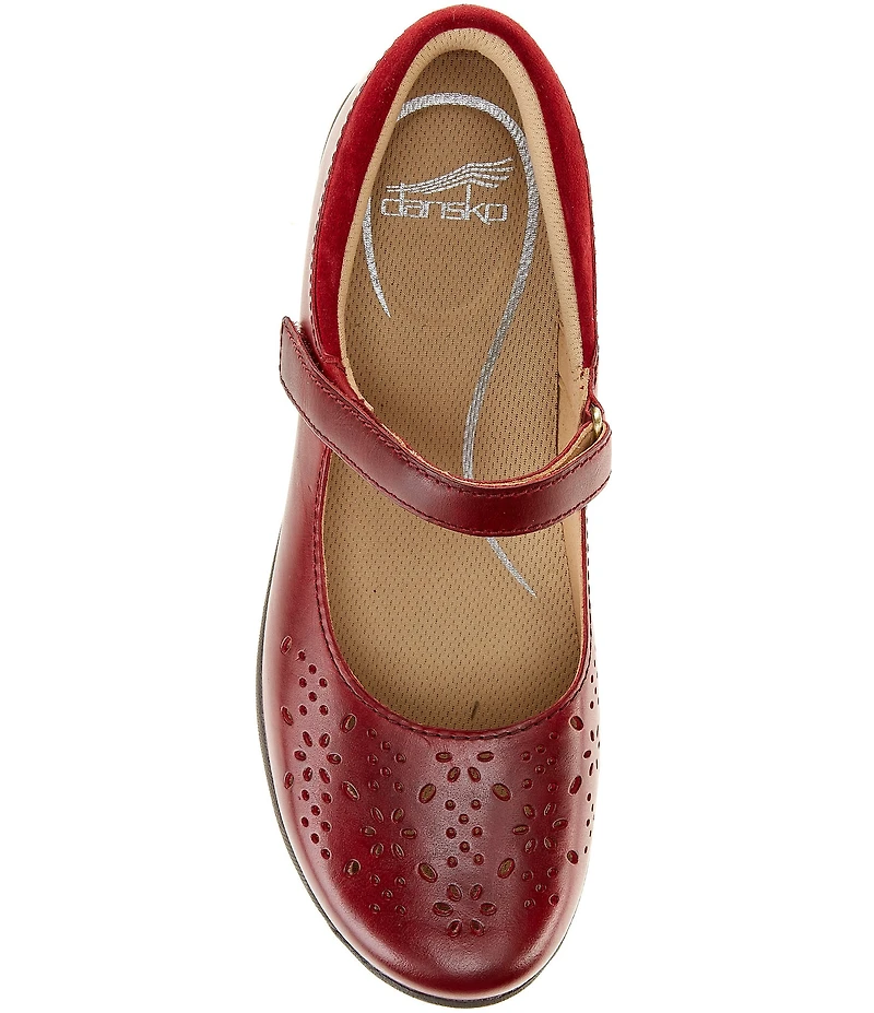 Dansko Stacy Perforated Leather Mary Jane Flats