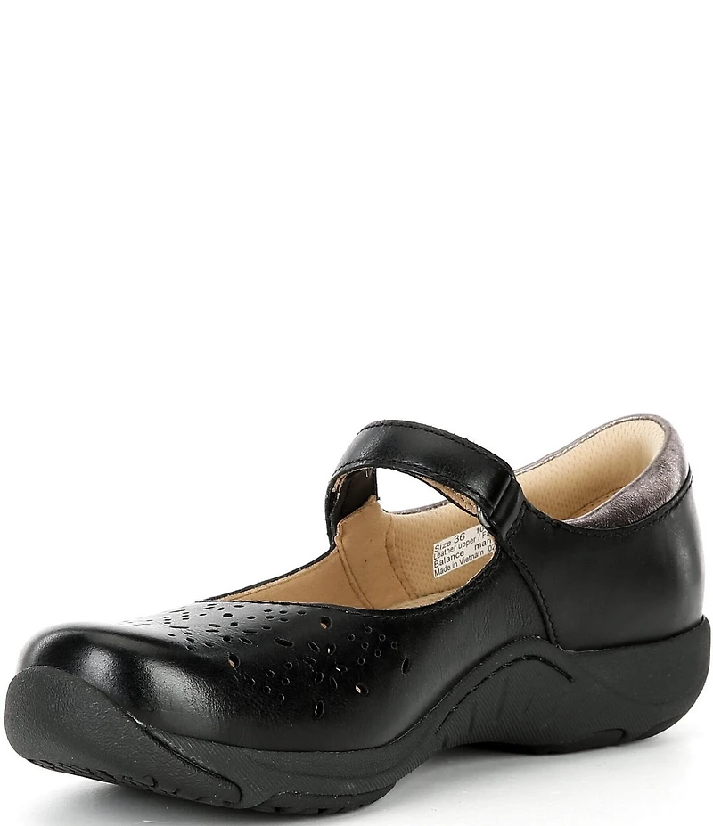 Dansko Stacy Perforated Leather Mary Jane Flats