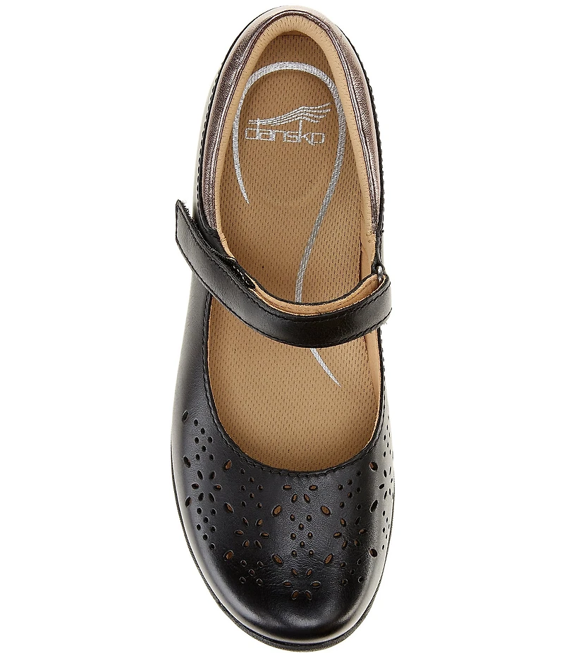 Dansko Stacy Perforated Leather Mary Jane Flats