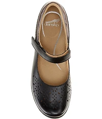 Dansko Stacy Perforated Leather Mary Jane Flats
