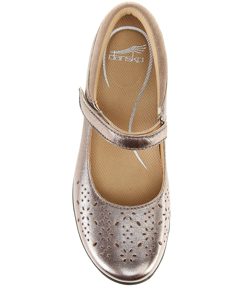 Dansko Stacy Perforated Leather Mary Jane Flats