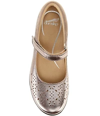 Dansko Stacy Perforated Leather Mary Jane Flats
