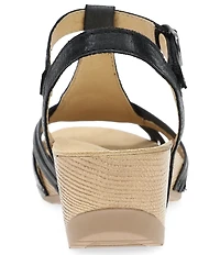 Dansko Tia Leather Wedge Sandals