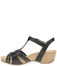 Dansko Tia Leather Wedge Sandals