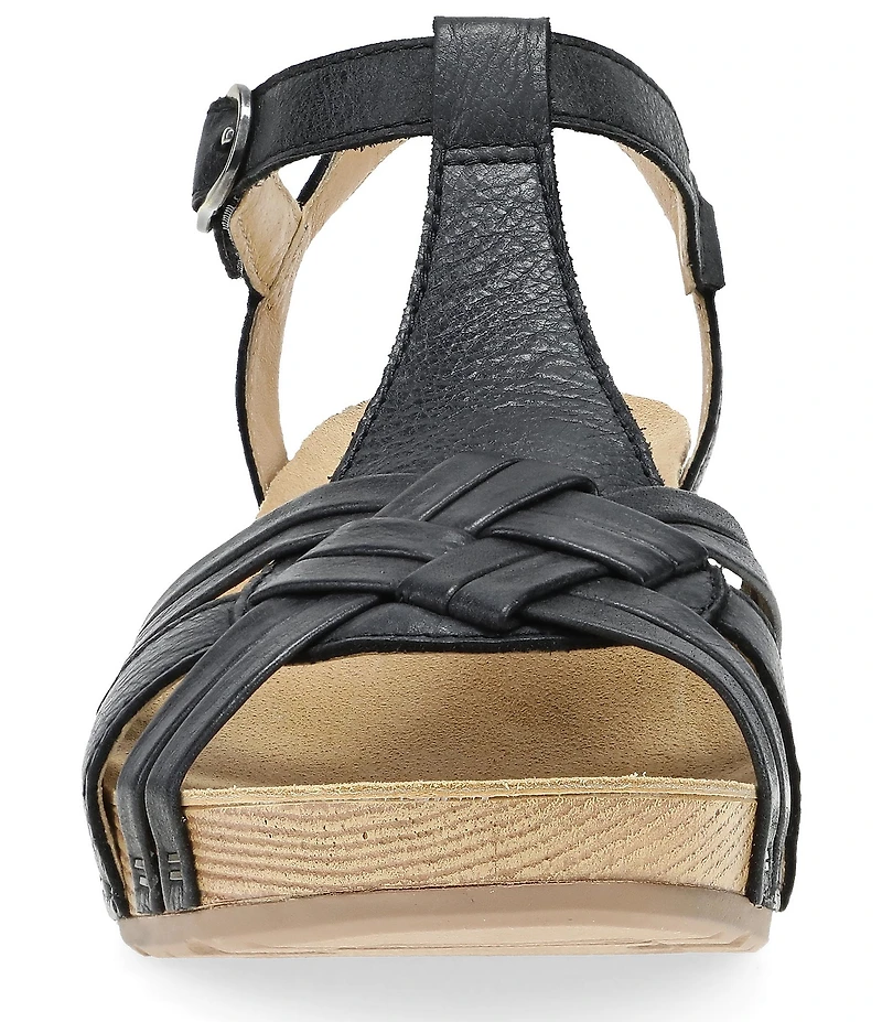 Dansko Tia Leather Wedge Sandals