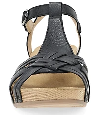 Dansko Tia Leather Wedge Sandals