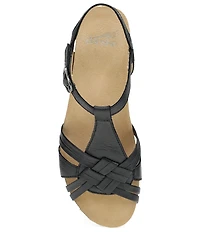 Dansko Tia Leather Wedge Sandals