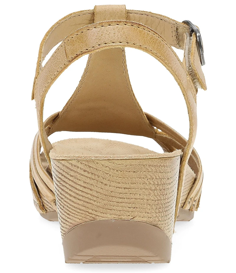 Dansko Tia Leather Wedge Sandals