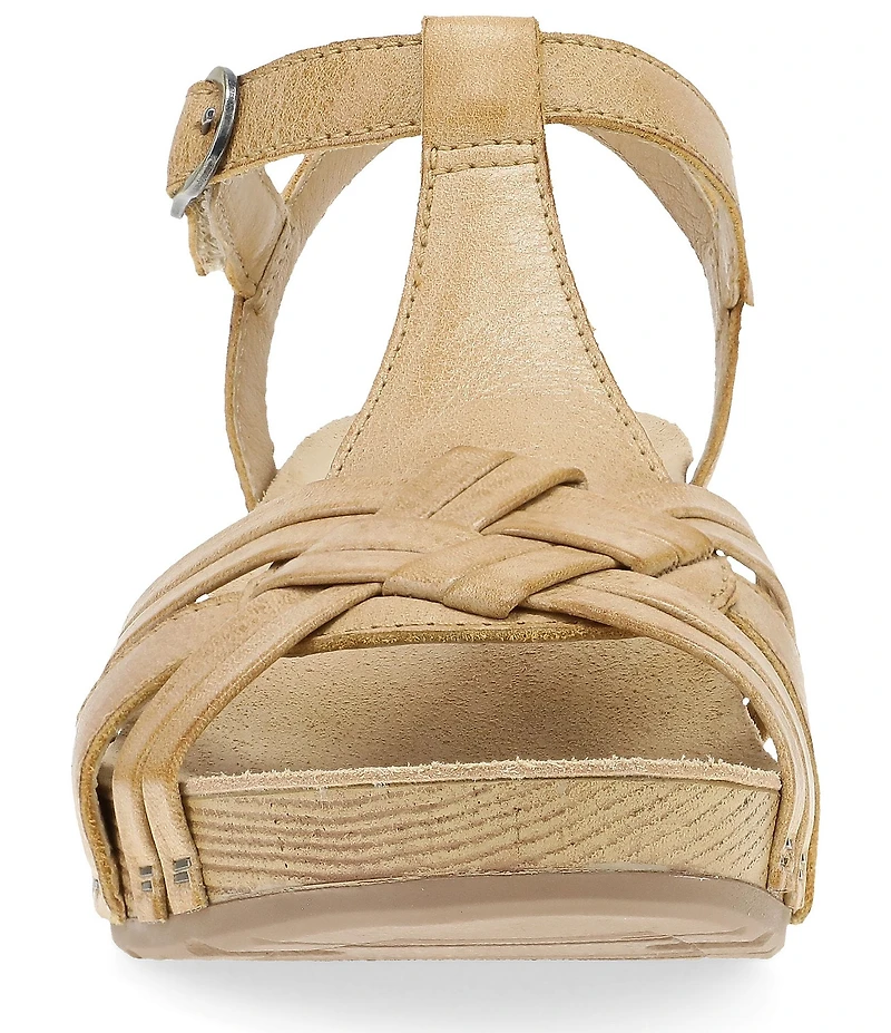 Dansko Tia Leather Wedge Sandals