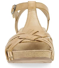 Dansko Tia Leather Wedge Sandals