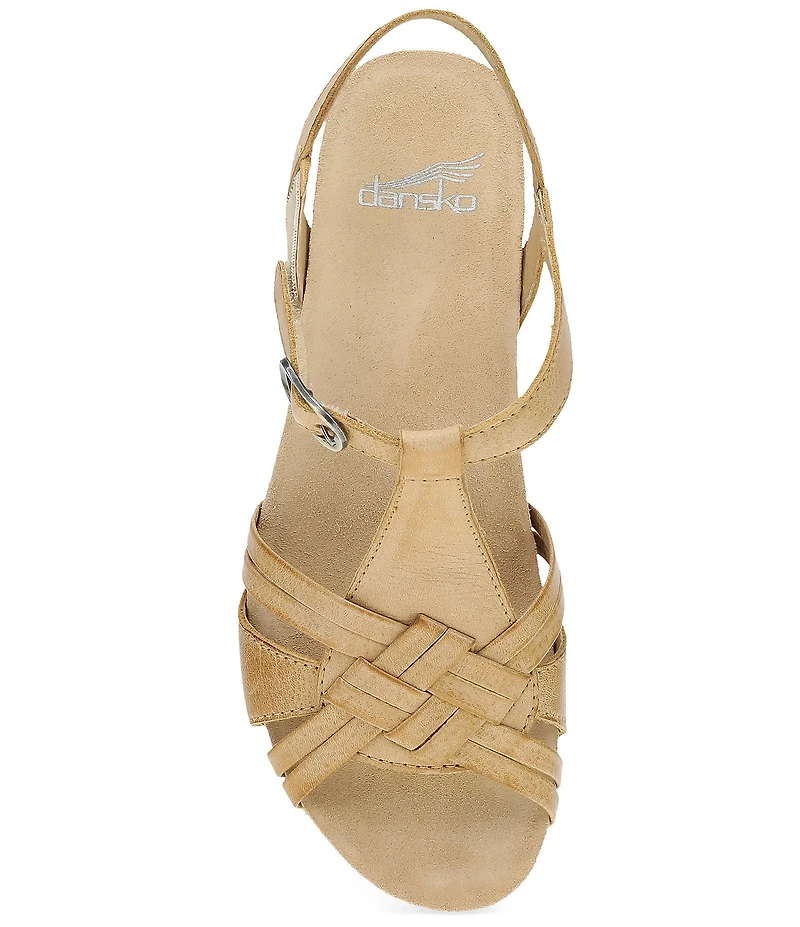 Dansko Tia Leather Wedge Sandals