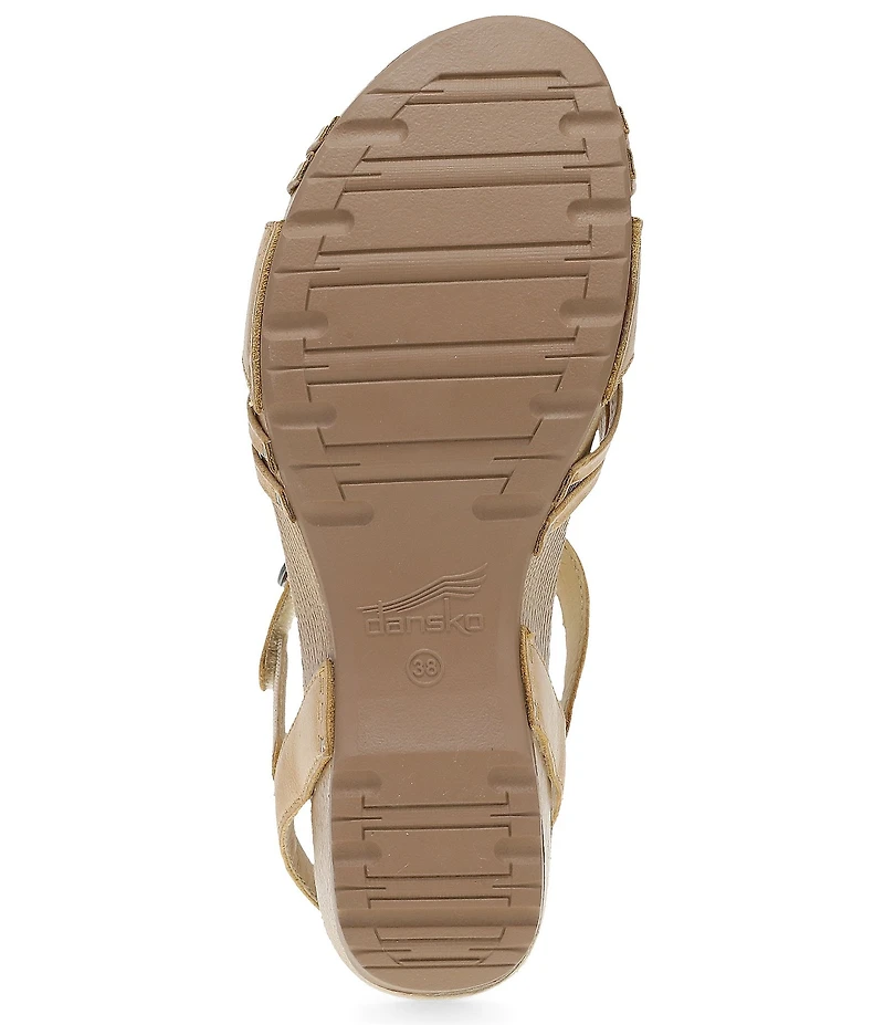 Dansko Tia Leather Wedge Sandals
