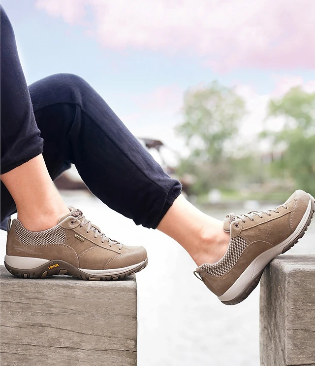 Dansko Women's Paisley Waterproof Suede Lace Up Sneakers