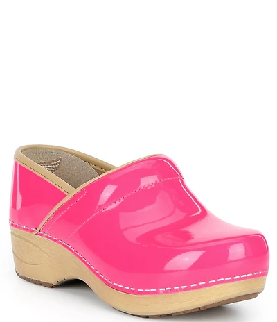 Dansko XP 2.0 Pink Neon Patent Leather Clogs