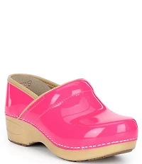 Dansko XP 2.0 Pink Neon Patent Leather Clogs