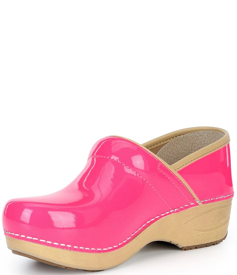 Dansko XP 2.0 Pink Neon Patent Leather Clogs