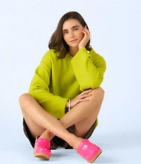 Dansko XP 2.0 Pink Neon Patent Leather Clogs