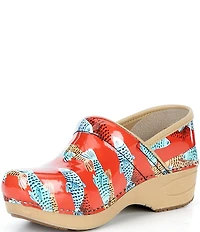 Dansko XP 2.0 Sardines Print Patent Leather Clogs