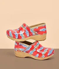 Dansko XP 2.0 Sardines Print Patent Leather Clogs