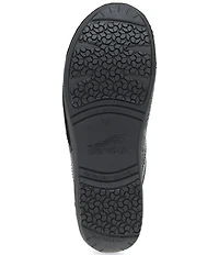 Dansko Zinnia Embossed Leather Suede Patchwork Clogs