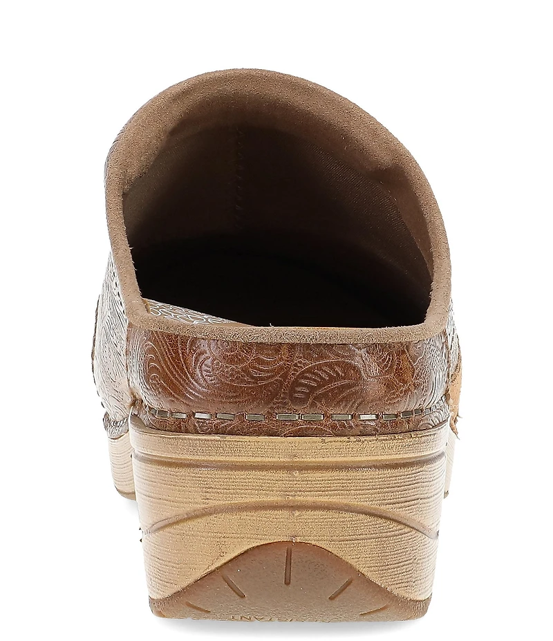 Dansko Zinnia Embossed Leather Patchwork Clogs