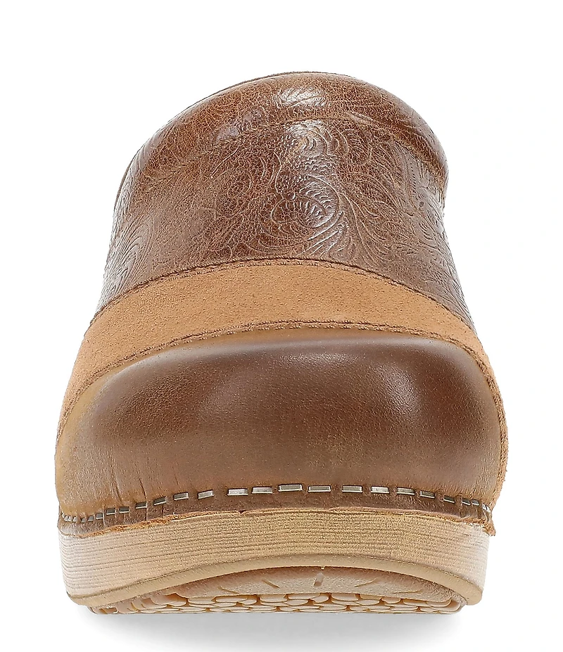 Dansko Zinnia Embossed Leather Patchwork Clogs