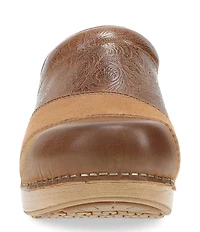 Dansko Zinnia Embossed Leather Patchwork Clogs