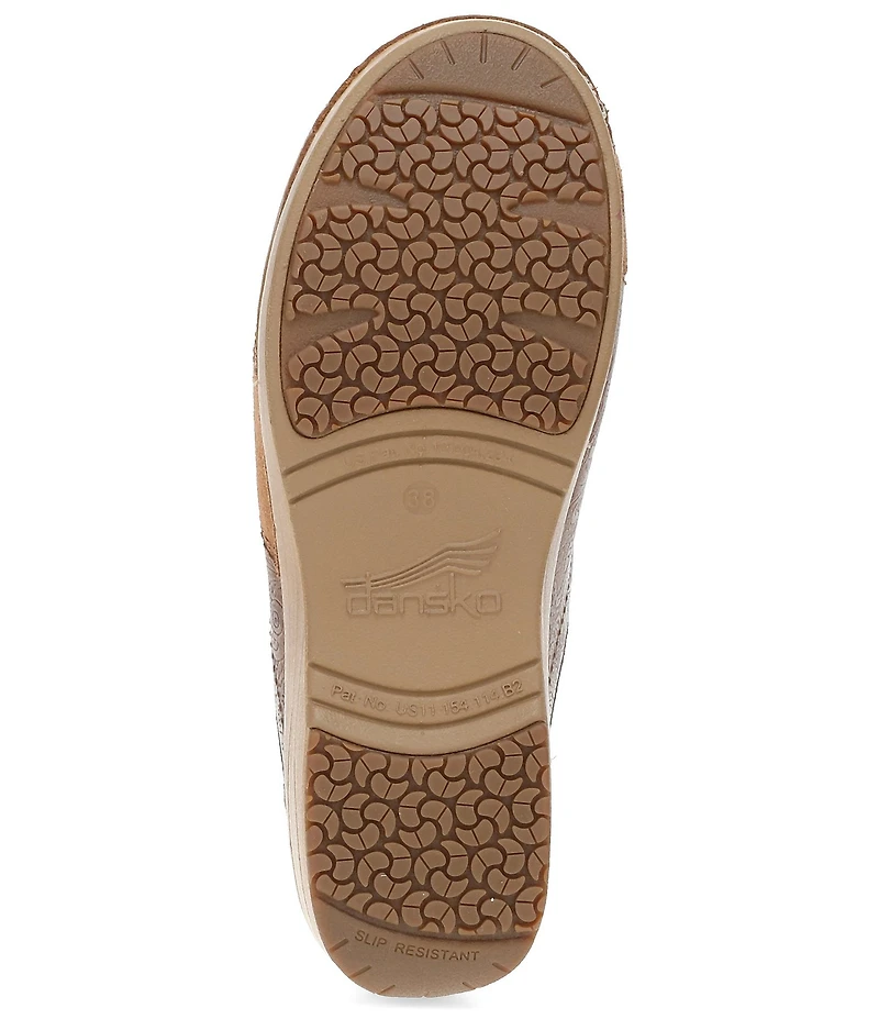 Dansko Zinnia Embossed Leather Patchwork Clogs