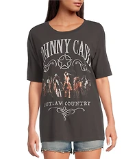 Daydreamer Johnny Cash Outlaw Country Crew Neck Short Sleeve Tee