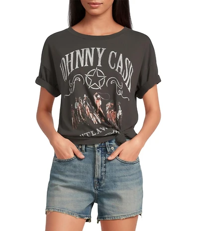 Daydreamer Johnny Cash Outlaw Country Crew Neck Short Sleeve Tee